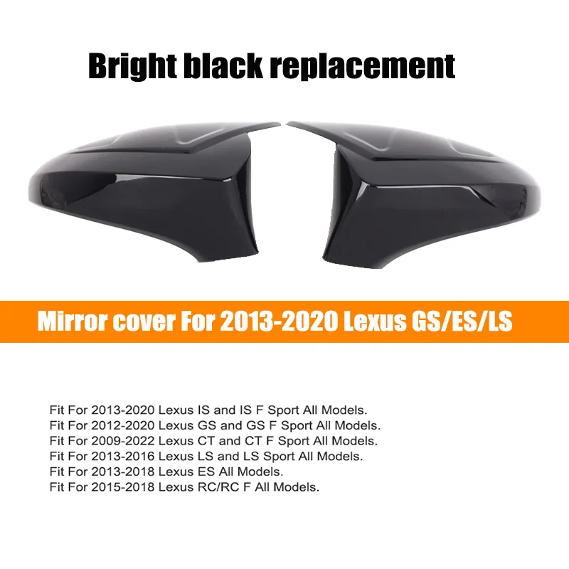 

Для Lexus GS/ES/LS 2013-2020 автомобильные зеркала заднего вида, модифицированные ярко-черные зеркала заднего вида с бычьим рогом, запасные части