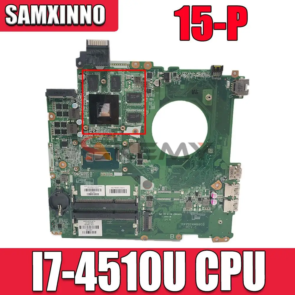 

Материнская плата для ноутбука HP Pavilion 15-P DAY31AMB6C0 SR1EB I7-4510U DDR3, материнская плата, полный тест, 100% работа