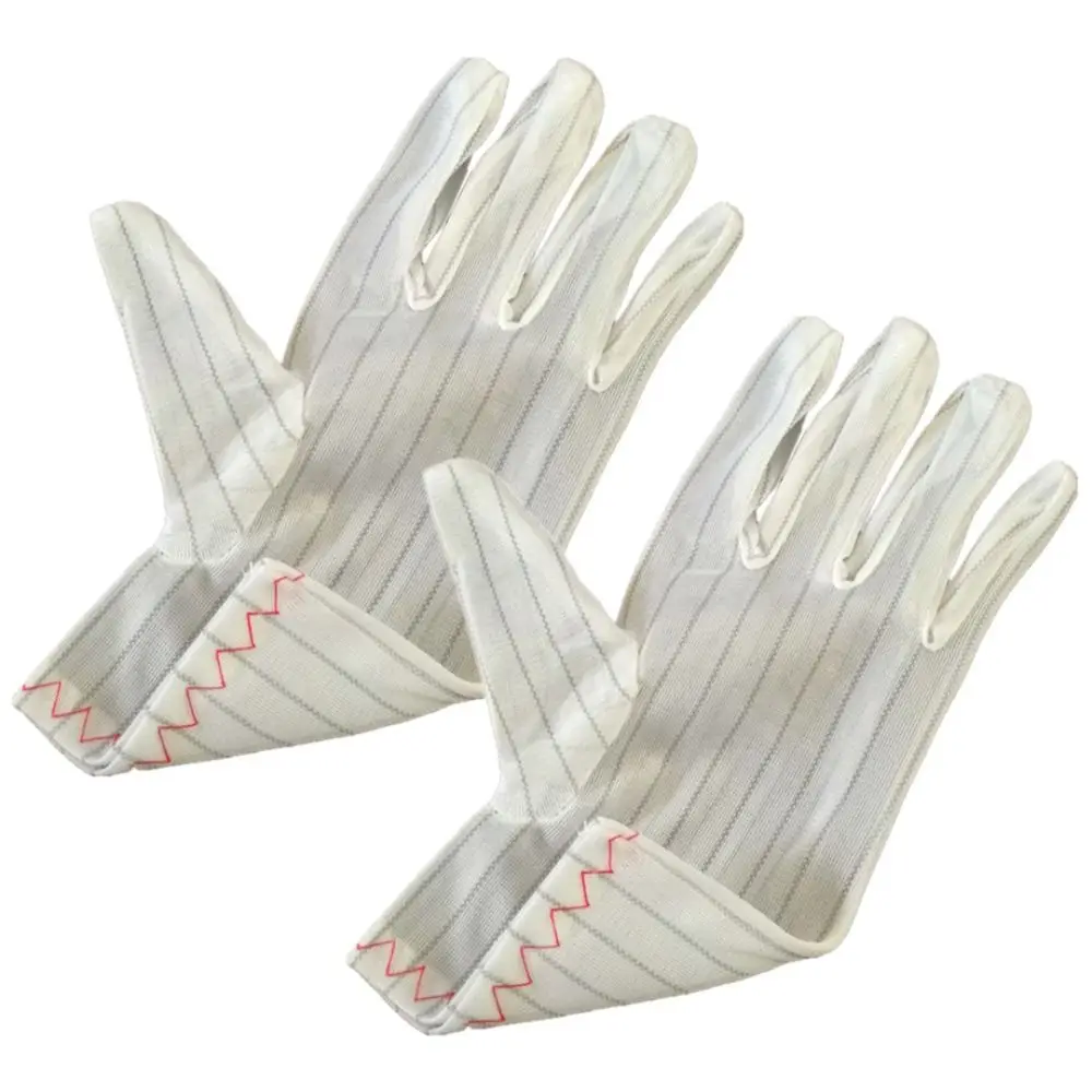 

Нейлоновые антистатические перчатки, рабочие перчатки с двусторонними полосками без серы, пыленепроницаемые Нескользящие защитные рабочие перчатки