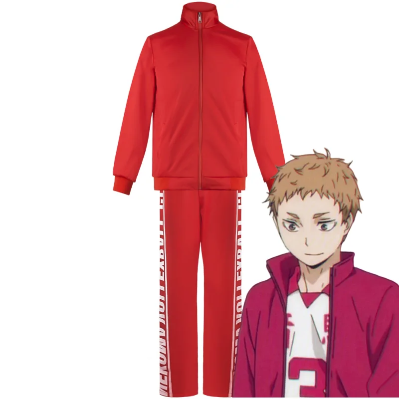 Аниме Haikyuu! Yaku Morisuke Косплей костюмы Красный спортивный костюм полный комплект унисекс Униформа Рождественский комикс-Con Карнавальная одежда