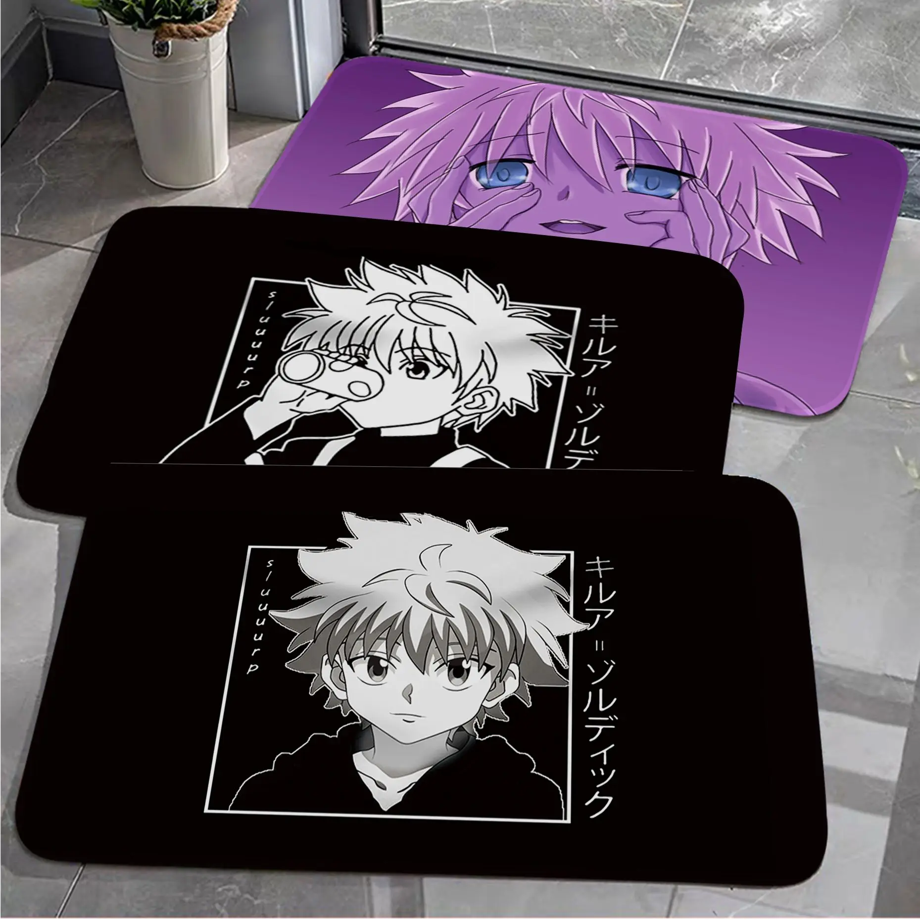 

Kawaii Hunter X Hunter Killua Zoldyck Hallway Carpet Kids Bedroom Decoration Balcony Anti-Slip Doormat Living Bedside Area Rugs