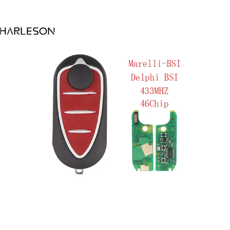 

Car Remote Key For Alfa Romeo 159 Mito Giulietta Genuine Delphi/Marelli BSI ID46 PCF7946AT 433ASK Replace Flip Key