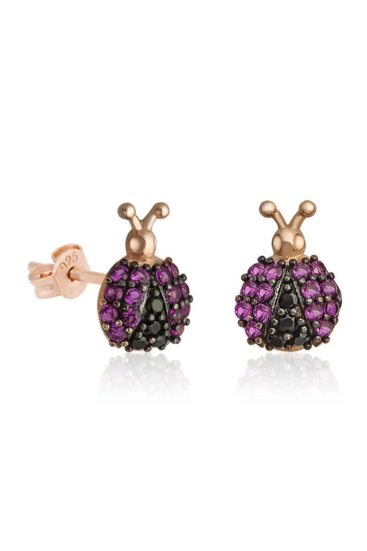 

Серебряные серьги «божья коровка»