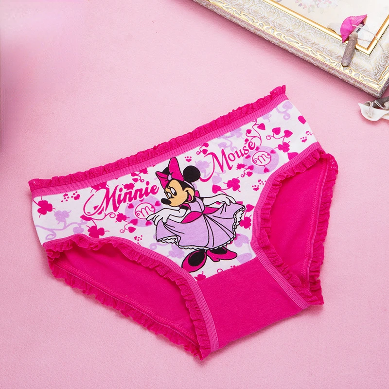 3pcs/set Disney Mickey Girls Kids Underwear Cartoon Cute Cat Pattern Underpants Cotton Soft Kids Boxer Briefs Baby Panties Gifts images - 6