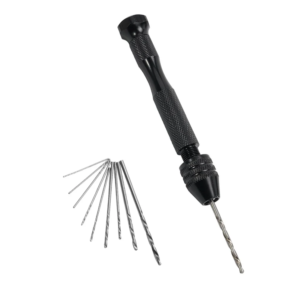 

1PC Mini Manual Twist Drill Bit Aluminum Alloy 0.3-3.4mm Hand Drill Workshop Equipment Power Tools Rotary Tool Drill Bits