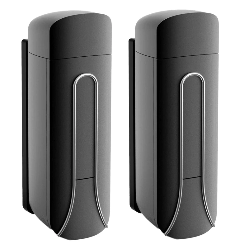 

2Pcs Wall Mounted Bathroom Plastic Liquid Soap Dispenser 350Ml Shower Gel Detergent Shampoo Bottle For Kitchen Hotel