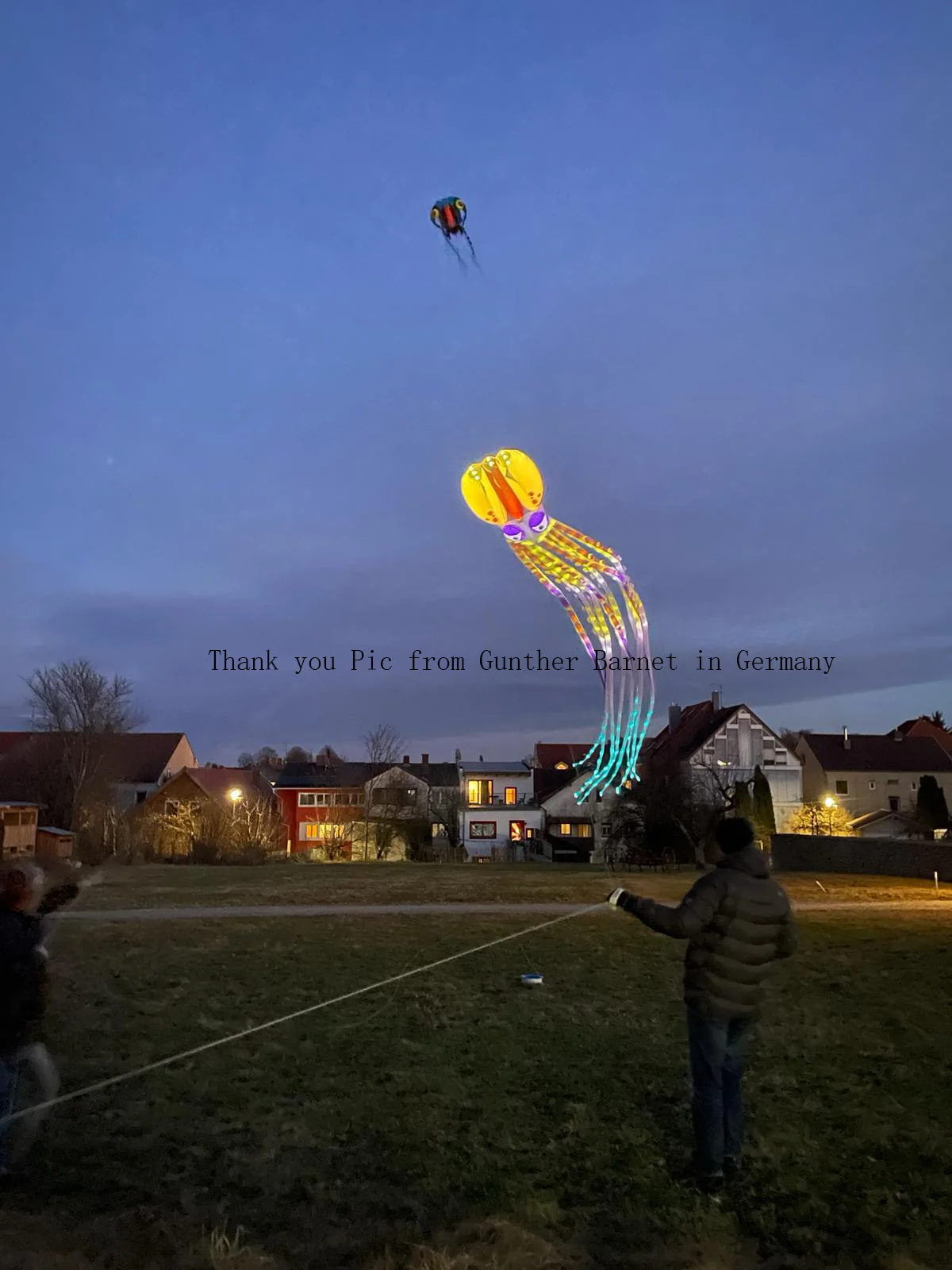 Показательный змей 18 м светодиодный мягкий надувной змей-осьминог большой