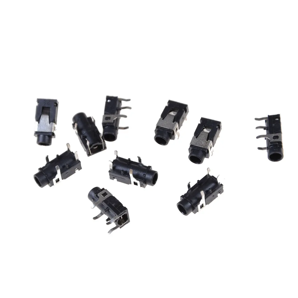 

10Pcs PCB Panel Mount 4 Pin 1/8" 3.5mm Female Socket Stereo Headphone Jack