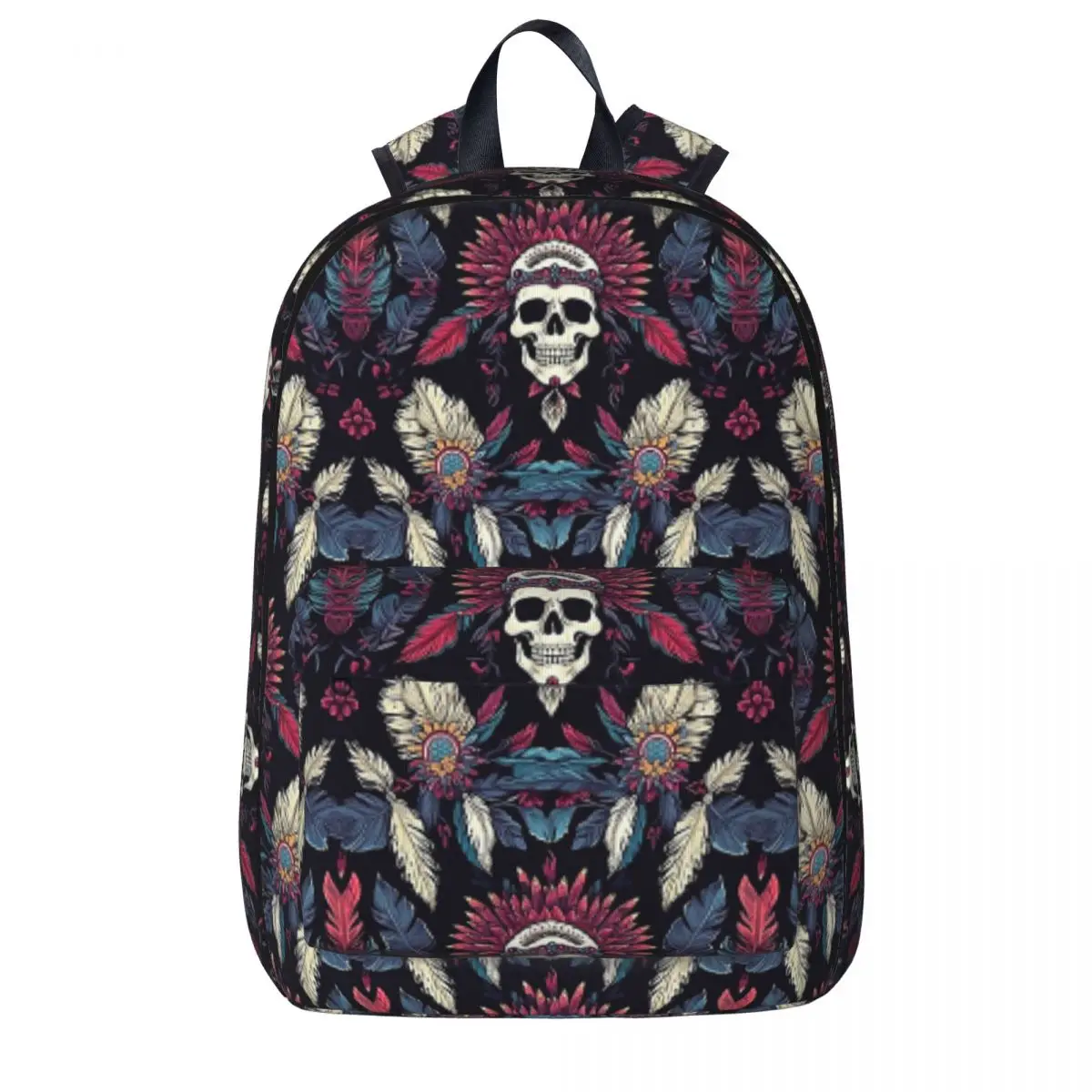 

Skull Flowers Backpacks Boy Girls Bookbag Students School Bags Cartoon Rucksack Travel Rucksack Shoulder Bag Large Capacity