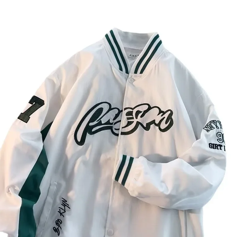 Модная винтажная бейсбольная куртка в американском стиле для мужчин