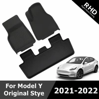 original style xpe material rhd car floor mats for tesla model y 2022 2021 cargo trunk mats waterproof all weather durable liner