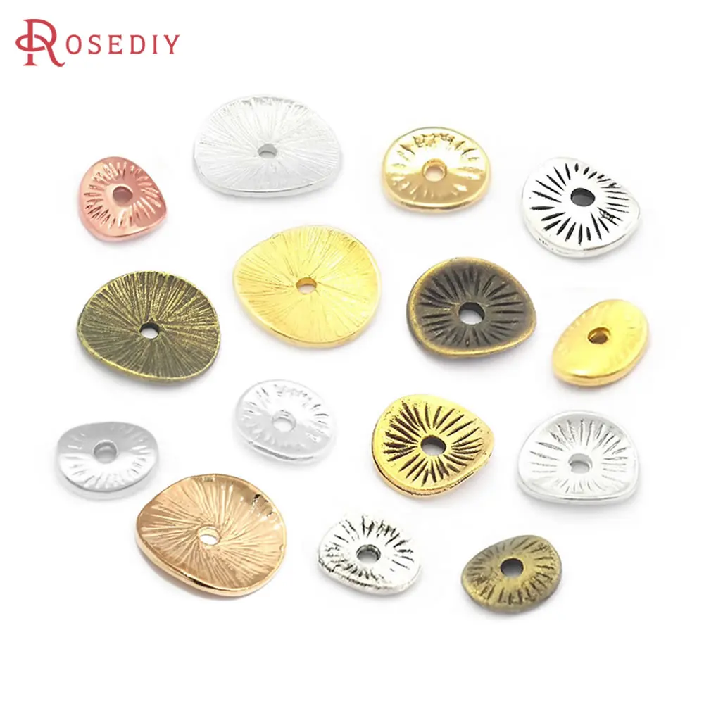 Круглые изогнутые промежуточные звенья для ювелирных изделий, 6 Х5 мм, 9 х8 мм, 15 х14 мм, 24 к золотого цвета, фурнитура «сделай сам»