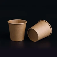 100pcspack 100ml small kraft paper cups disposable drinking party supplies coffee thick cup for hot ice cream cup