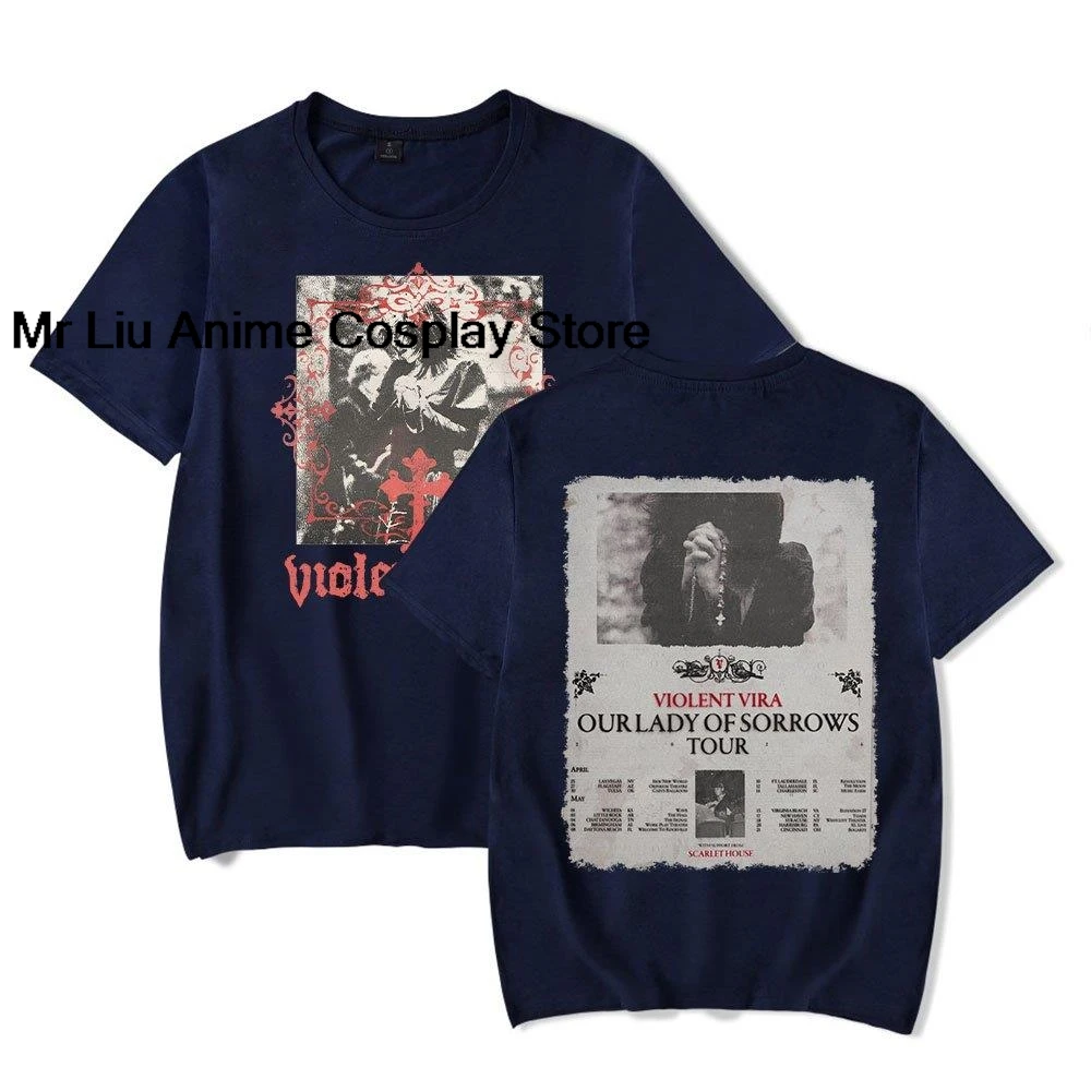 Футболка унисекс Violent Vira Our Lady of Sorrows Tour 2026, модная повседневная уличная одежда с коротким рукавом (art.: 3920dbc44bab3) - 3920dbc44bab3