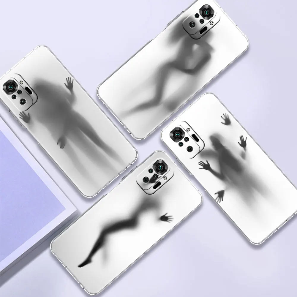 

Sexy Woman Funny Girl Clear Coque for Xiaomi Redmi Note 10 8 Pro 9S K40 Mobile Phones Case 9C NFC 9 4G 9A 7 Soft Cover Fundas