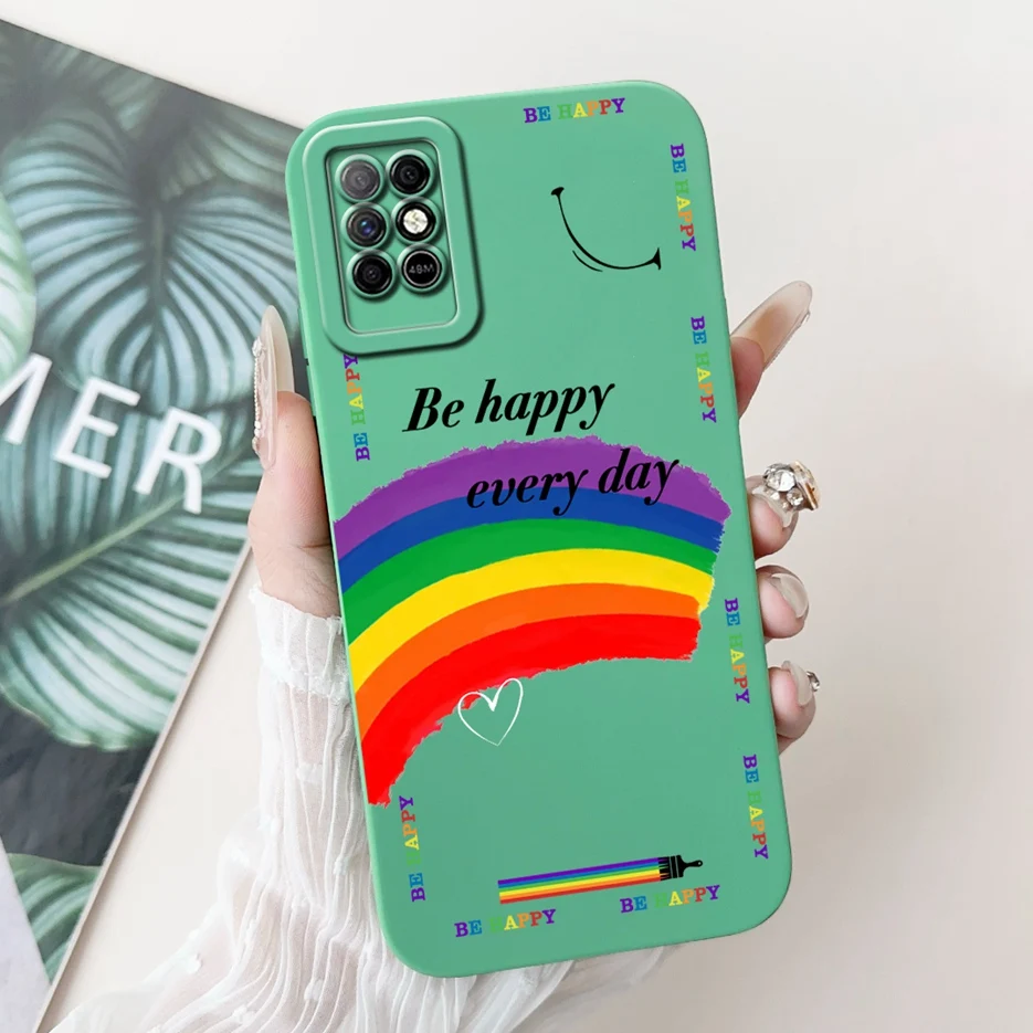 Роскошный чехол для Infinix Note 8i X683 X683B с художественной росписью мягкая задняя