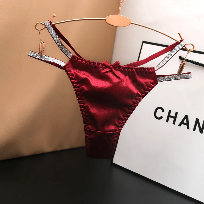 Новое сексуальное женское нижнее белье из атласа IceCool шелковые гладкие полые