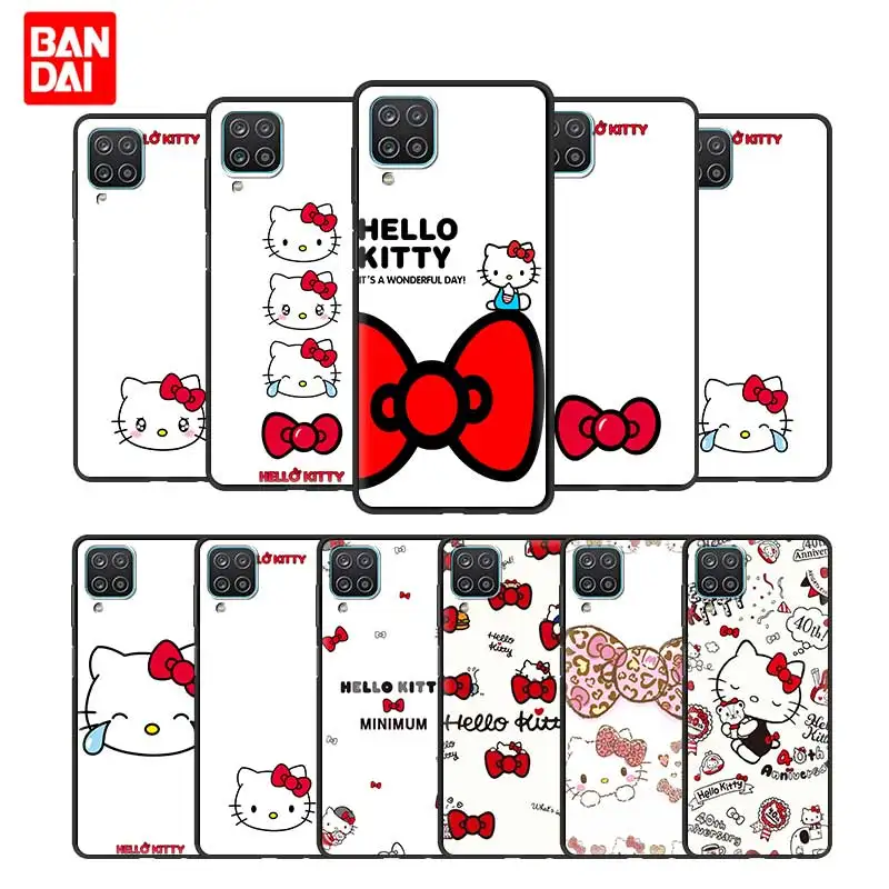 

Hello Kitty Line Cute Phone Case for Samsung Galaxy A12 A52 A32 A72 A22 A02 A21 A51 A21s A02s 4G 5G Cover Coque Silicone Luxury