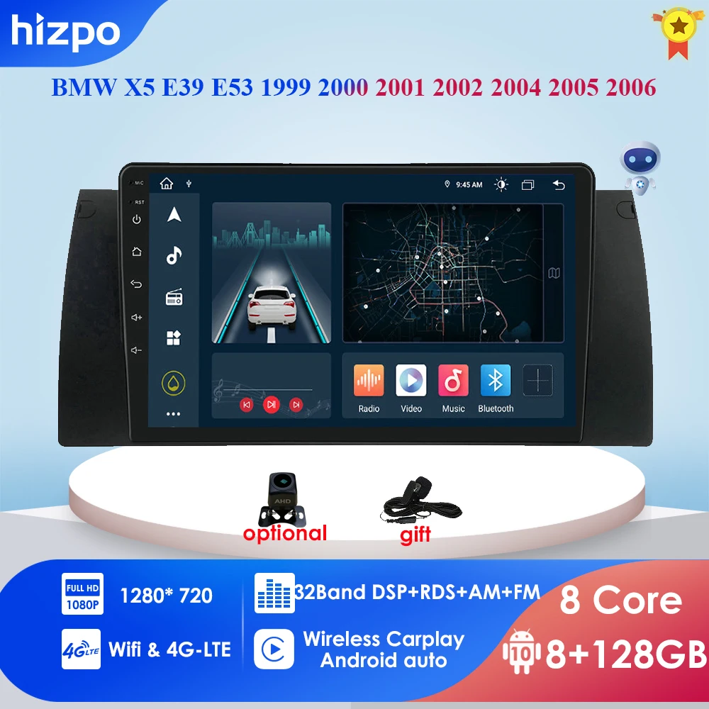 

Автомагнитола для BMW X5 E53 E39, мультимедийная dvd-система на Android 10, с видеорегистратором, 4G, LTE, OBD2, DVR, SWC, DAB, BT, Типоразмер 1 DIN