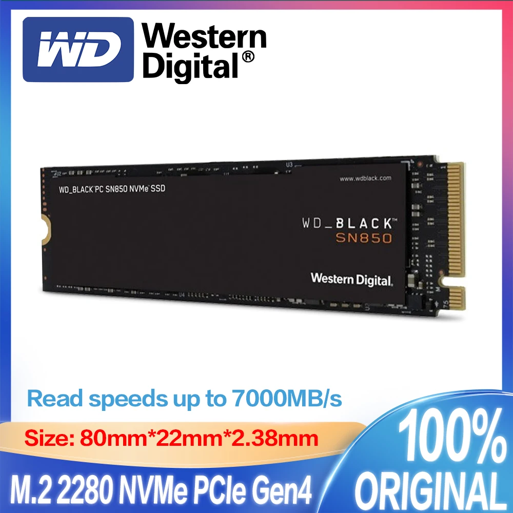 

Western Digital 2TB WD_BLACK SN850 1TB wd Internal Solid State Drive M.2 2280 PCIe 4.0 Gen4 technology 500GB SSD up to 7000 MB/s