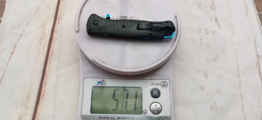 Складной карманный нож JUFULE Vg10 дамасское лезвие 535 535TI титан/углеродное волокно -