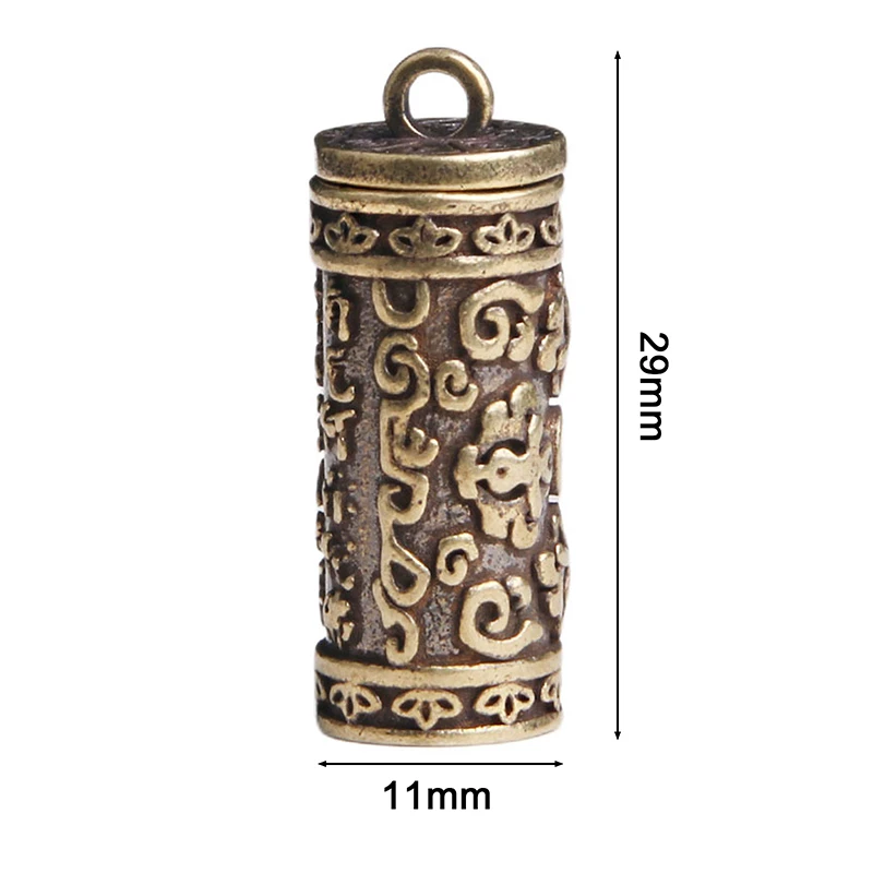 1 шт. полый латунный брелок для ключей Будды |