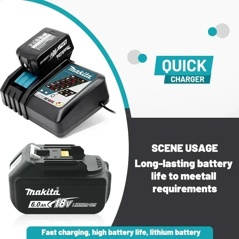 100% оригинальная аккумуляторная батарея Makita 18 В 6 0 Ач для BL1830 BL1830B BL1840 BL1840B BL1850 BL1850B