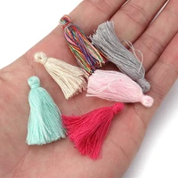 50pcs 3cm small cotton thread fabric tassel diy pendant jewelry bracelet key making fringe trim craft tassels sewing accessories