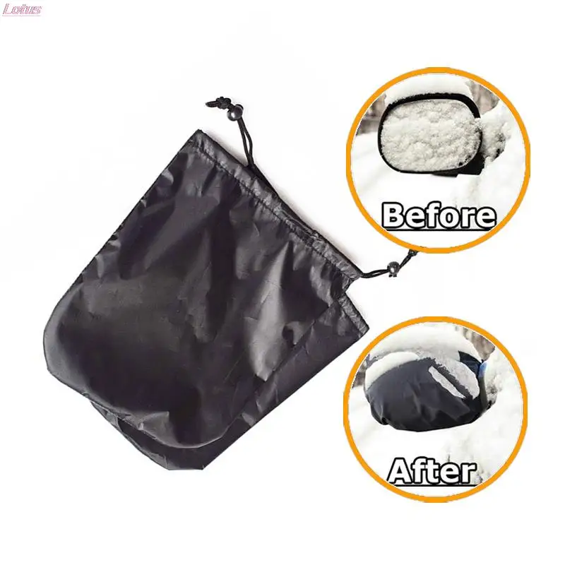 

2Pcs Car Rear View Side Mirror Frost Guard Auto Rearview Snow Ice Winter Waterproof Cover black Car Accessory Protective Case