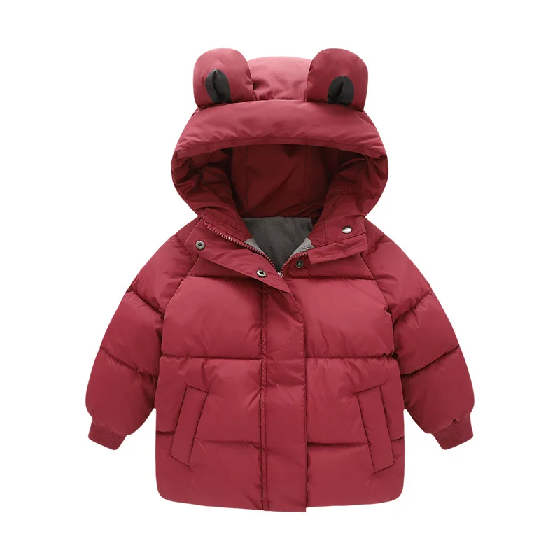 

LZH 2022 New Baby Girls Winter Parkas For Infant Boys Thickened Warm White Duck Down Jacket Kid's Casual Hooded Coat 1-6 Years