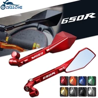 motorcycle cnc aluminum rear view rearview mirrors side mirror for kawasaki 650r gpz500s ex500r 1990 2021 motorbike accessories