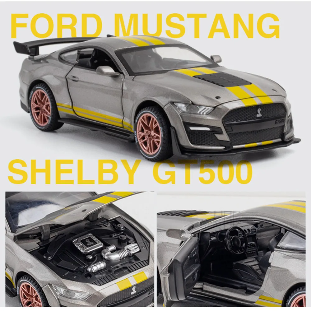 1/32 Ford Mustang Шелби GT500 литья под давлением брелок для автомобильных ключей модель
