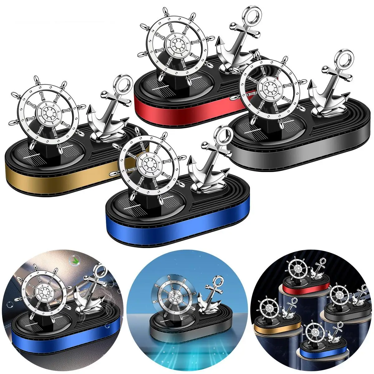 Освежитель воздуха для автомобиля вращающийся освежитель на солнечной батарее 1