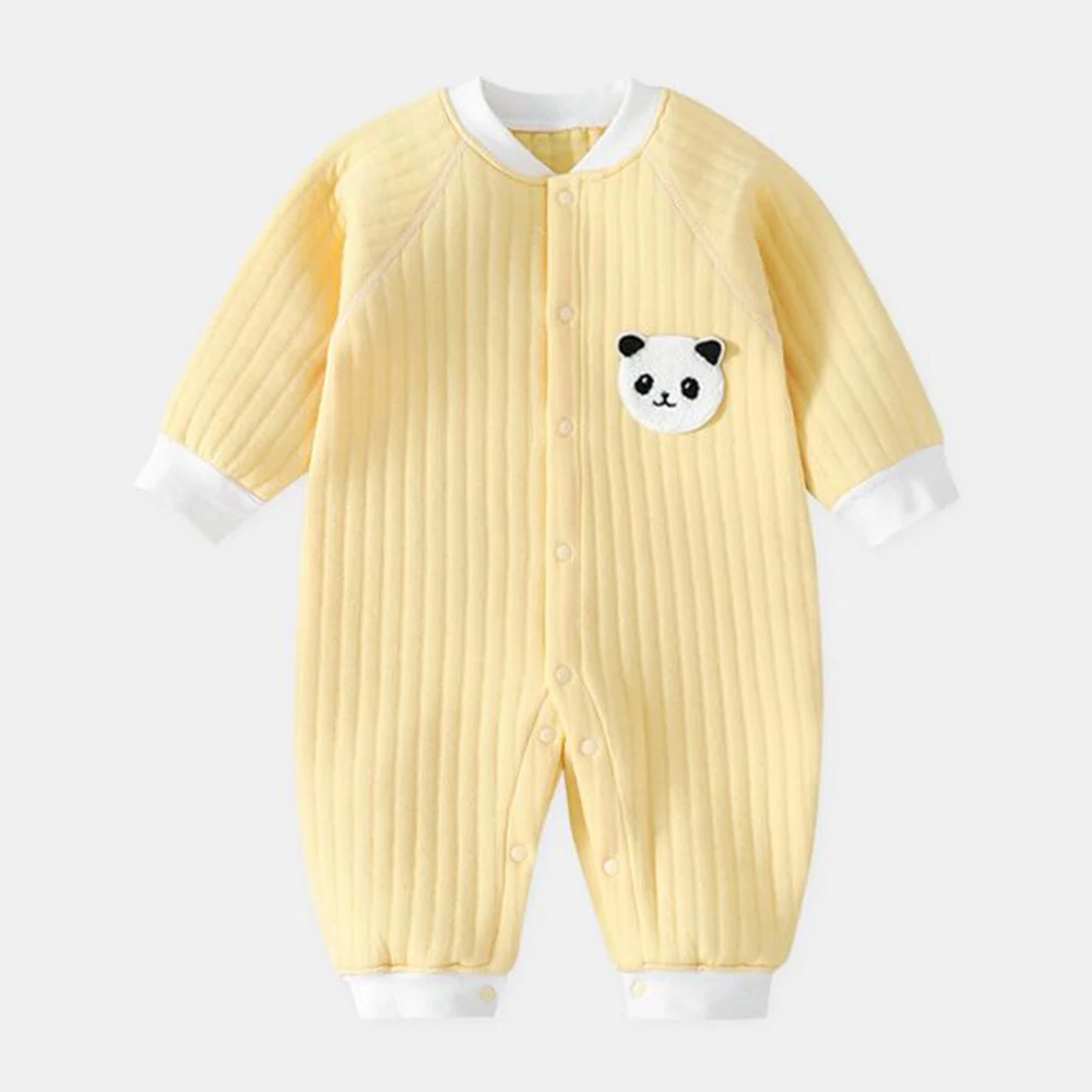 Детский комбинезон с длинными рукавами стеганый осенне-зимний теплый для