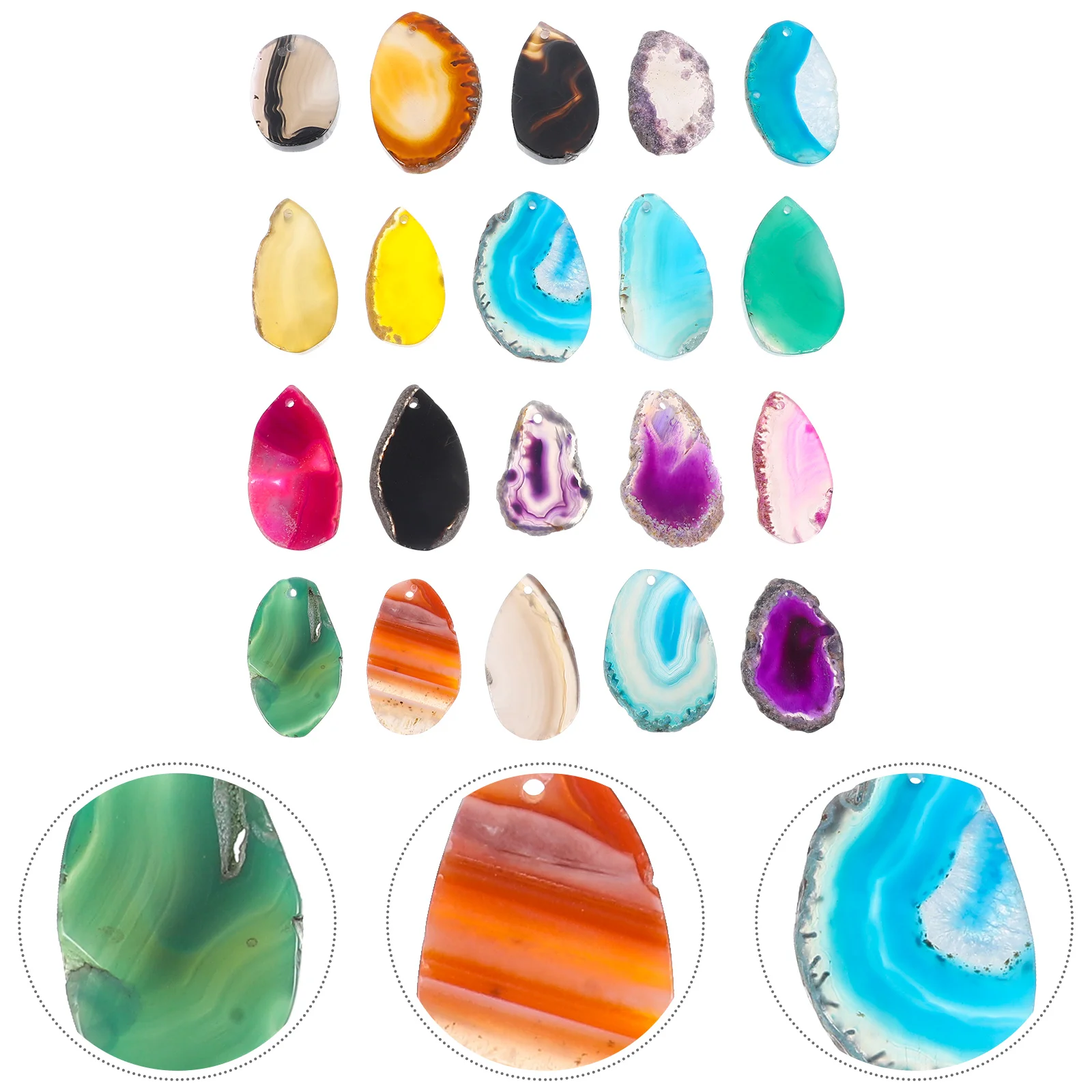 

Agate Charms Stone Pendants Charm Pendant Jewelry Irregular Quartz Crystal Beads Necklaces Diy Gemstone Necklace Slice Natural