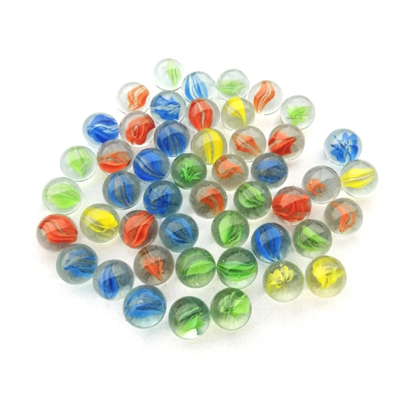 

Marble Run Bulk 100Pcs Glass Bead Ball Hand Exercise Board Game Kids Party Favor GXMB
