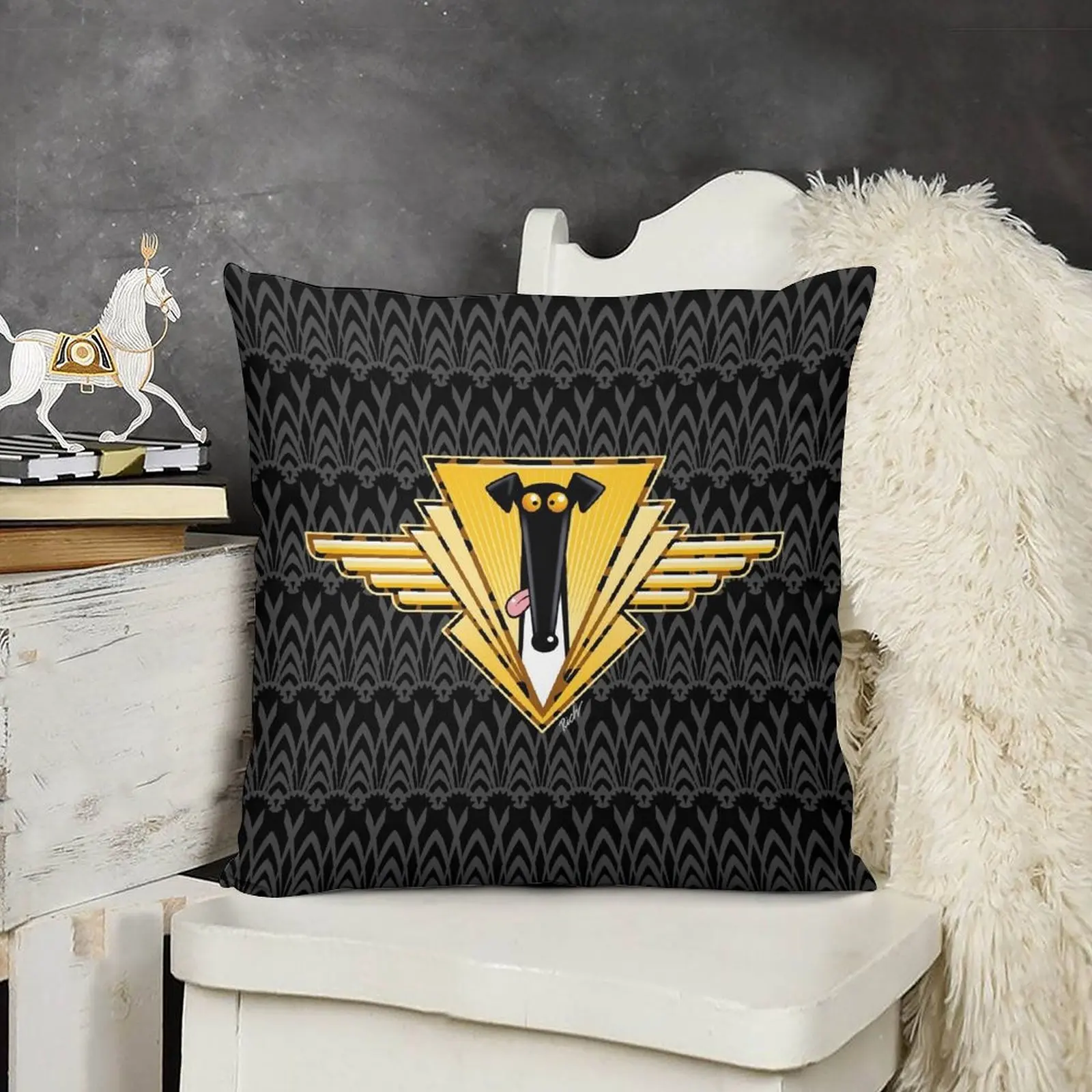 Декоративная подушка Derp в клетку для дивана