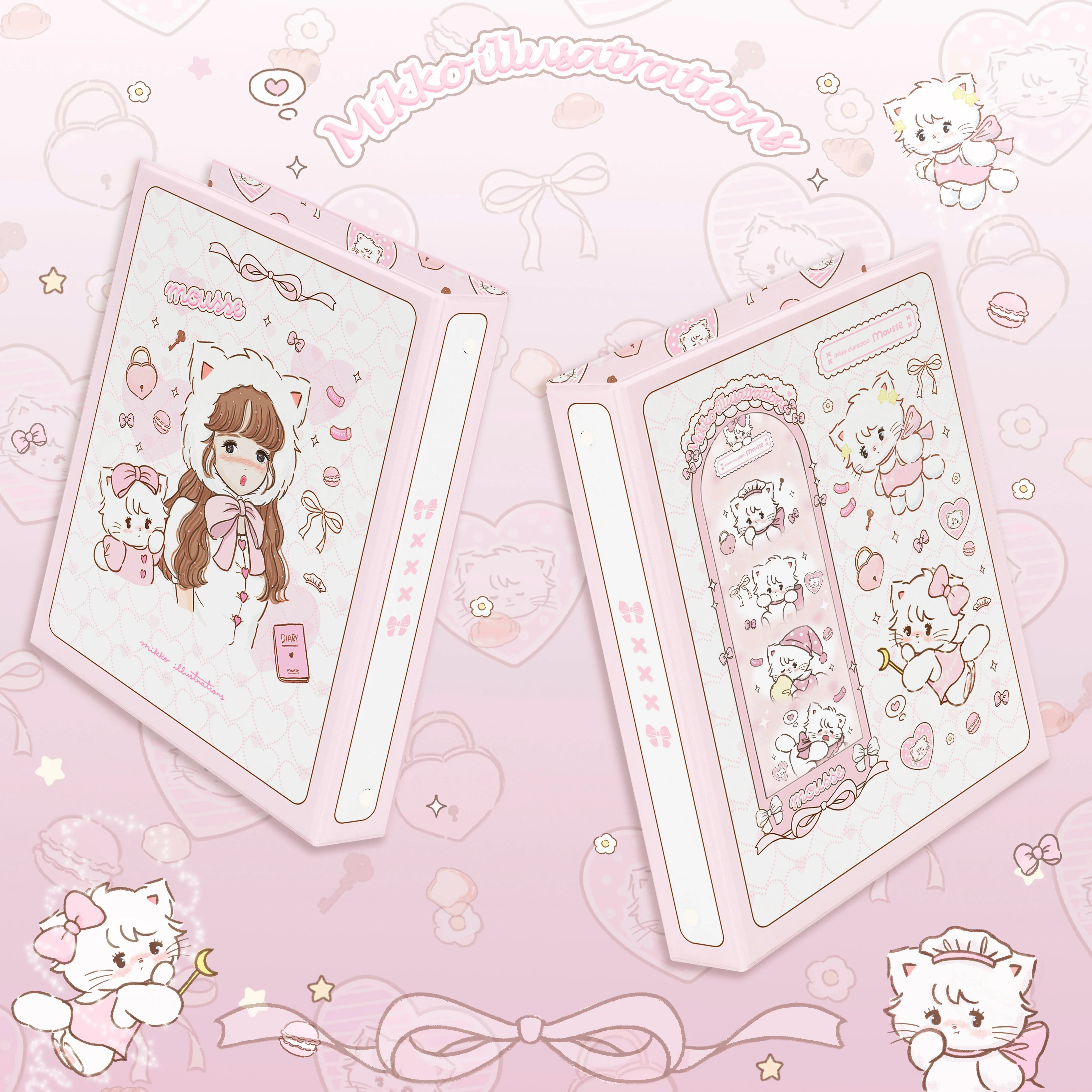 

Kawaii Cartoon Binder A5 4 Grid 3inch Photocard Binder Kpop Idol Photo Collect Book Card Holder Album for instax Girl Gift