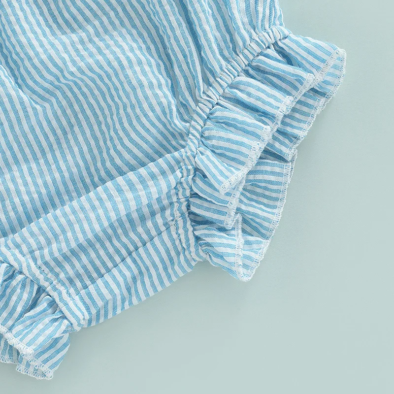 Комплект для маленьких девочек топ на бретельках без рукавов и шорты с высокой