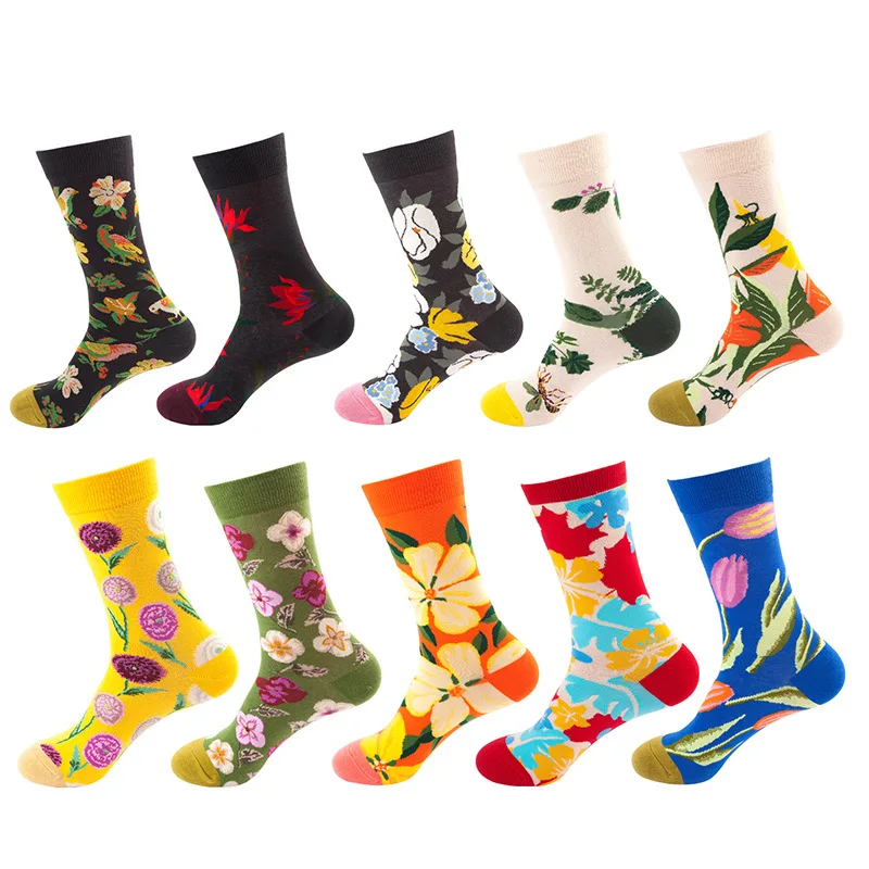 Socks for Men and Women 10 Pairs Funny Women Socks Lovely Cute Cartoon Autumn and Winter Gift Leisure Socks Female Wholesale
