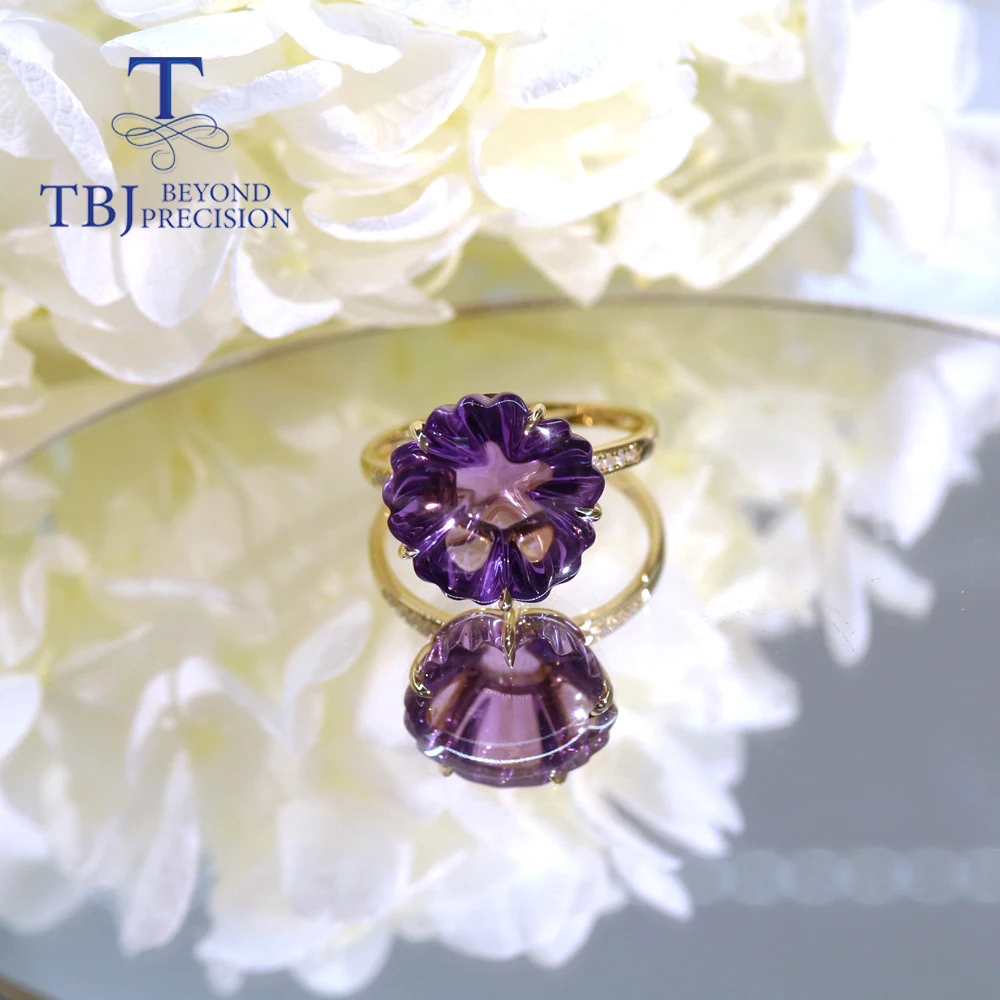 Кольцо женское из желтого золота с бриллиантами Ювелирное Украшение натуральным