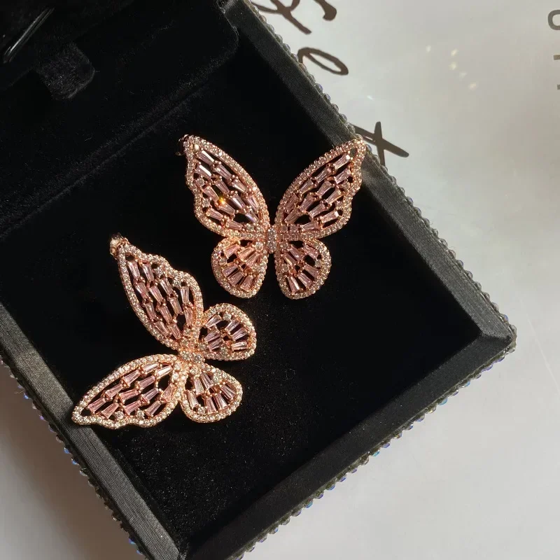 Высококачественные роскошные серьги MDLFES в стиле Moissan Diamonds позолоченные