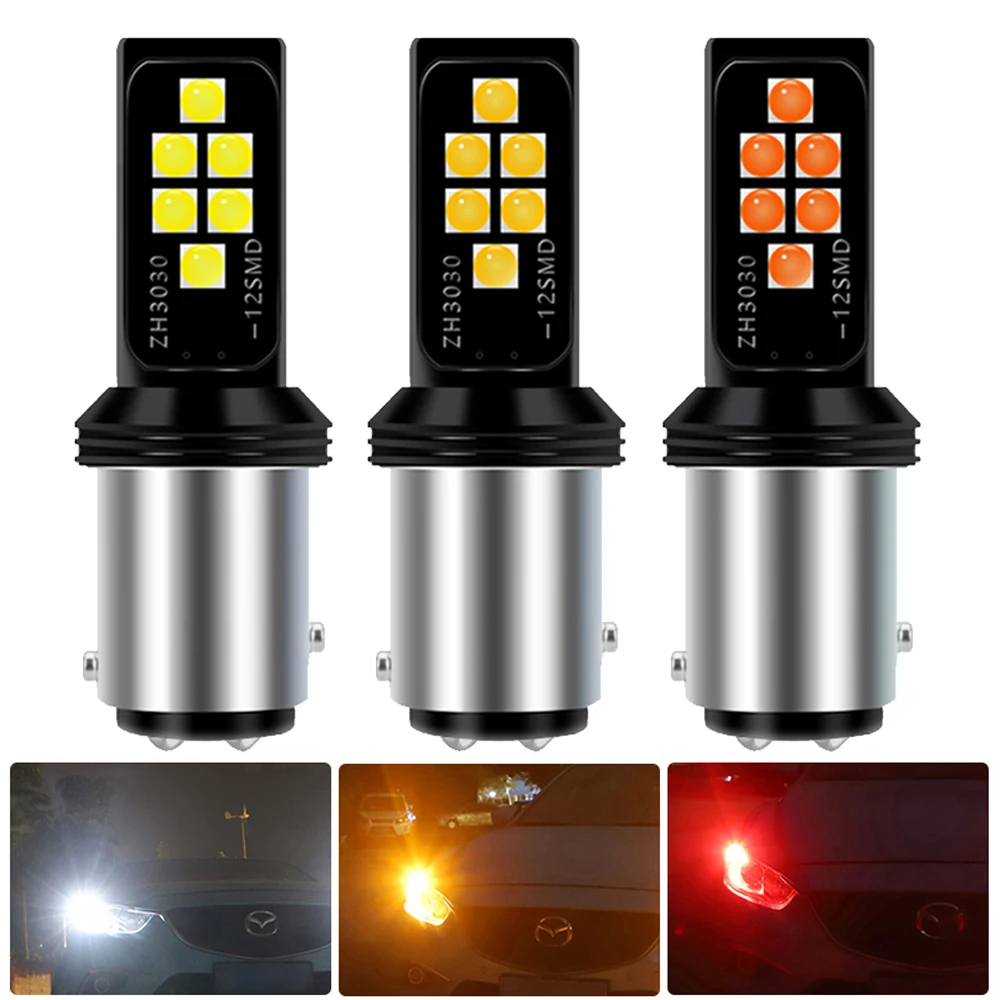 

2 шт., Автомобильные светодиодные лампы Py21w Ba15s P21w T20 1156 W21W 7443 Bay15d P21/5w