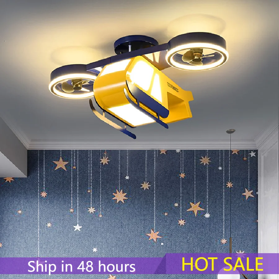 

Kidsbedroom decor led invisible Ceiling fan light lamp dining room Ceiling fans with lights remote control lamps for living room