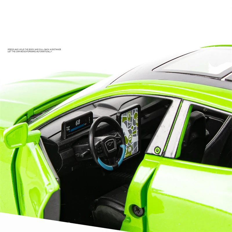 1:24 Ford Mustang электрическая лошадь Mach-E модель спортивного автомобиля из сплава