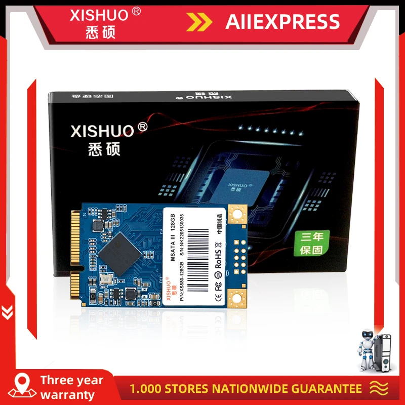 Xishuo Wholesale Price MSATA 128GB 256GB SSD MSATA Internal Solid State Drive For Desktop and Pos machine images - 6