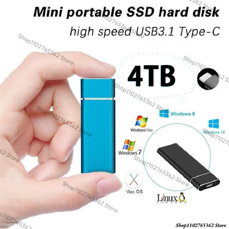 

Portable SSD M.2 External Solid State Drive Externo Drives 16TB 2TB 4TB USB3.0 High Speed Data Storage Devices Disks for Laptops