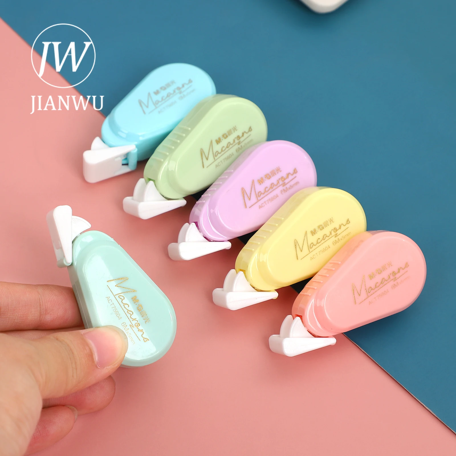 JIANWU 6 Pcs/Set Cute Mini Correction Tape 6m Creative Strong Adhesive Student Altered Kawaii Stationery Supplie | Канцтовары для