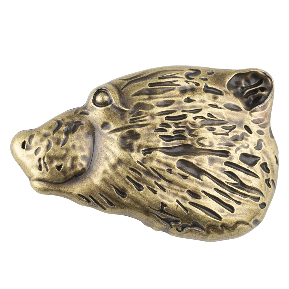 

Bear Head Alloy Belt Buckle Animal Decoration