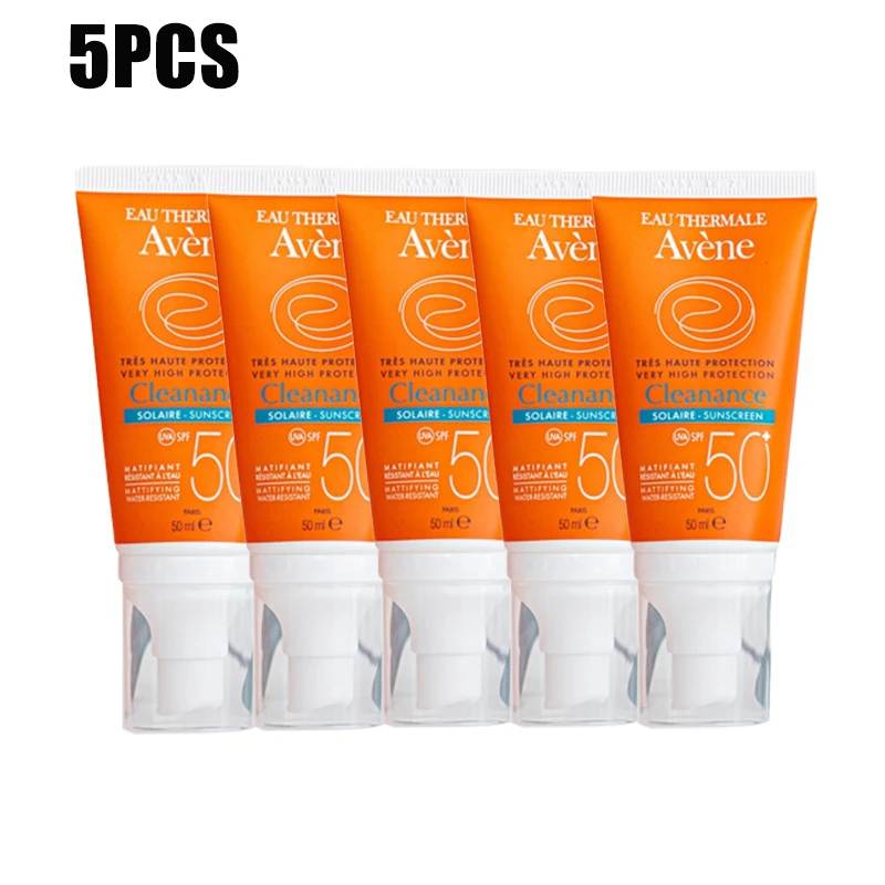 

5PCS Avene Eau Thermal Ultra Light Fluid SPF50+ Sunscreen High Protection Fluid Refreshing Face Sun Care For Oil Acne Skin